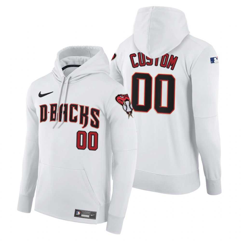 Men Arizona Diamondback 00 Custom white home hoodie 2021 MLB Nike Jerseys Men Arizona Diamondback 00 Custom white home hoodie 2021 MLB Nike Jerseys